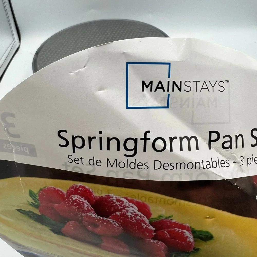 Mainstays Springform Pan Set 2 Piece 9in 10in Gray Brand New Non-Stick Bakeware